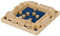 Relaxdays Shut The Box, 10er, 2 bis 4 Spieler, Holz, Klappenspiel für Kinder & Erwachsene, Würfelspiel, Natur/blau, 1 Stück