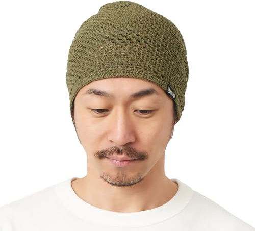 CHARM Leichte Crochet Sommermütze Herren, Dünne Mütze Damen aus 100% Baumwolle, Long Beanie Beret Cap, Handgefertigte Strickmütze Mesh Häkelmütze
