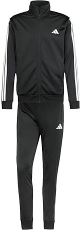 adidas Uomo Sportswear Basic 3 Stripes Tricot Tracksuit, Tuta da Allenamento, Multicolore (Nero), XL
