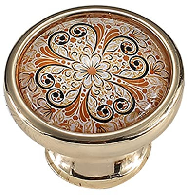 Vintage Schubladengriffe, Vintage-Türgriffe, Küchenschrankgriffe, Zinklegierung mit Keramikknöpfen, Schrankgriffe mit Schrauben for Küche, Schlafzimmer, Möbel, 1 Stück (Color : Single Hole, Size : 1