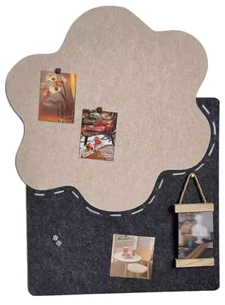 Memoboard Aus Filz, Vision Board, Blumenförmiges Design, Wanddekoration Zur Fotopräsentation, Schwarz Und Kaffee