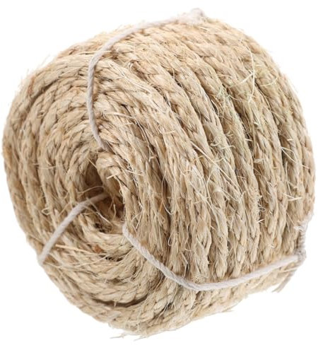 COLLBATH Natürliches Sisal Hanfseil Zuschneidbares Kratzseil Für Katzenkratzbaum Austauschbares Kratzbaumseil Robustes Kratzseil Zum Selbstgemacht Und Reparatur