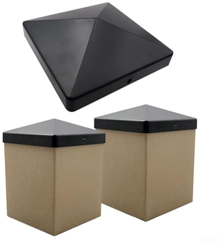 Fence Post Cap, For 4×4 Inch Post Cap Black, Extends The Life Of Your Posts, Fade Resistance Material(12pcs)