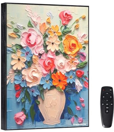 THOMSON Wireless Bluetooth Speakers with Art Painting Decoration,Ceiling Wall Mounted,Built-in Battery Wall Speakers, Remote Control,Suitable for Bedroom, Office, Living Room, Hotel, Restaurant