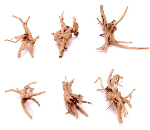 NAUZE 6Pieces Aquarium Driftwoods Solid Reptile Wood Branches Natural Wood Branches Fish Tank Decorations for Home Tree Root Decor