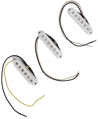 Ensemble de Micros pour Guitare électrique, 3 Pièces de Micros Humbucker, Pont de Cou, de Remplacement au Milieu et au Cou, Kit de à Bobine Unique pour Guitare