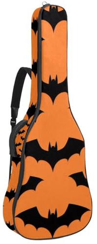 Gitarrentasche in voller Größe, wasserdichte Gitarren-Abdeckung, Tragetasche für akustische klassische E-Gitarren, grüne und violette Quallen, Mehrfarbig 04, 42.9x16.9x4.7 in, Lässiger Tagesrucksack