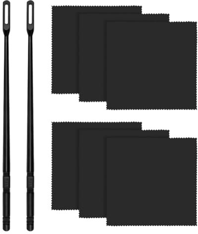 FSSTUD 6 Stück Flöten-Reinigungstücher, Mikrofaser-Flöten-Poliertuch mit 2 Flöten-Reinigungsstäben, Flötenreiniger-Stick-Set für Anfänger und Profis