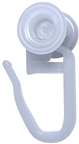 Raum² 200 U-Laufrollen für U-Schienen, Gardinenröllchen, U-Haken, Gardinenhaken, U-Gardinenschiene, Gardinenrollen, Gardinengleiter (200 Stück)
