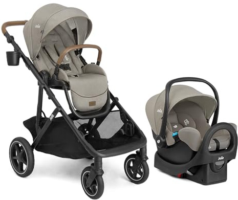 Chive and Rue - All-in-One Convertible Single-to-Double Modular Stroller with 20+ Customizable Modes & All-Terrain Wheels, and Lightweight Infant Car Seat Travel System (Dove)