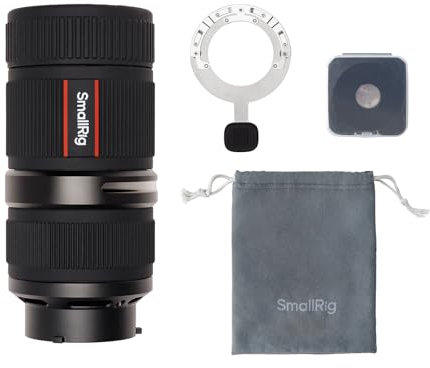 SMALLRIG SP-Mini Spotlight, Optisches Snoot Fotografie Kit mit Hoher Lichtdurchlässigkeit, Blitzprojektor-Aufsatz, über 4-Fache Helligkeitsverstärkung, EIN GOBO-Halter und 10 Gobos – 4939