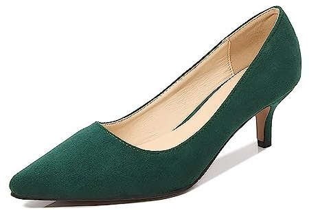 Women's Low Heels Pumps Closed Pointy Toe Court Shoes Smart Office Formal Work Pumps Slip on Kitten Heel Wedding Dress Stiletto Party Wedding Dressy Low Heel Shoes