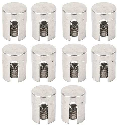 Cable Clamp, Stainless Steel Trellis 10Pcs Wire Rope Trellises Cross Clamp/Holder Stainless Steel Cable Railing Rope Clamp Trellis Clips for Wall Trellises System