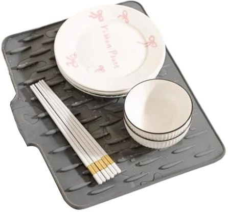 Générique Dish Drainer Mat - Washbasin Mat Waterproof, Heat Resistant, Non-Slip, Quick Dry, Protective Pad, Perfect for Preventing Spills in Kitchen Utensils m