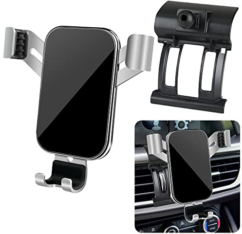 LUNQIN Car Phone Holder for Alfa Romeo Stelvio 2018 2019 2020 2021 2022 2023 2024 2025 Auto Interior Accessories Best Cell Phones Mount Cellphone Mobile Cradle Charging Navigation Bracket Vent Stand