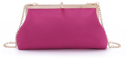 Syrads Damen Clutch Elegant Abendtasche Tasche Handtasche mit Kette für Party Strandtasche Hochzeit