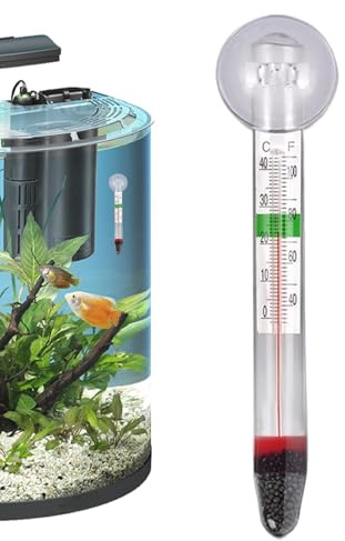 Fish Tank Thermometers, Digital High-Precision Fish Tank Thermometer, Glass Aquarium Thermometer With Safe Zone Section And Suction Cup, Wireless Monitor Thermometers For Saltwater, Freshwater Tanks