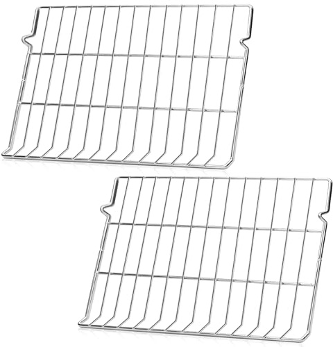 Upgraded MHL63411403 Oven Rack Replacement 24.6 x 16.2 304 Stainless Steel Range Shelf Compatible with LG Stove LDG4313ST LREL6323S Replaces MHL63411401 MHL63411402 MHL62112101, 2 Pack