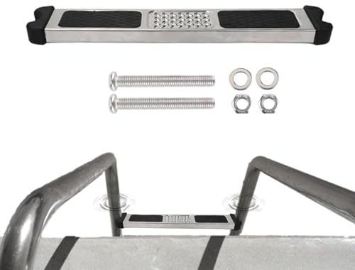 Pool Ladder Steps Replacement | 1.9 Inch Stainless Steel Anti Slip Swimming Pool Ladder Pedal With Bolts | For Inground Spa & Hot Tub Stairs Spa Aquatic Center