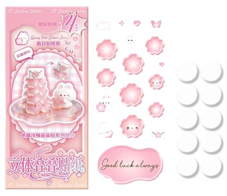 Simpatici adesivi 3D impilabili, divertenti giocattoli a forma di animali, adesivi per scrapbook dei cartoni animati, ornamenti decorativi in resina, motivo kawaii multicolore per tablet