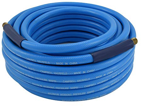 Campbell Hausfeld 3/8 PVC 50 Foot Air Hose with Bend Restrictors (PA121600AV) , Blue