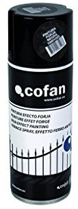 Cofan Vernice spray | Effetto ferro battuto | Nero o grigio | Bomboletta da 400 ml
