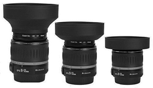 Rubber Lens Hood 58 mm Lens Hood SLR DSLR 58 mm Diameter