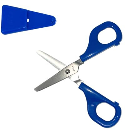 Schere selbstöffnend 45mm, automatisch öffnende Kinderschere, ergonomische Kinder-Schere mit Selbstöffnung (für Links- und Rechtshänder) (Rechtshänder)