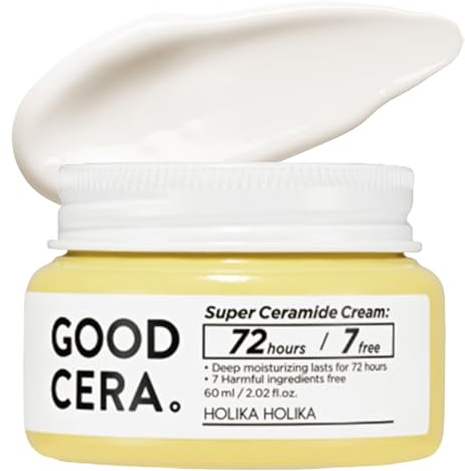 HOLIKA HOLIKA Good Cera Super Ceramide Cream | Soothing Facial Cream & Skin Moisturizer | Ceramide Cream Korean Moisturizer for Face | Deeply Nourishing Face Cream for Dry Skin 2.02 fl oz