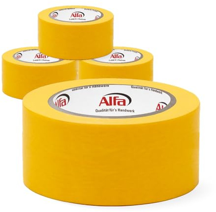 Alfa Ruban de masquage – Scotch peinture – 50 mm x 50 m – 4 pièces