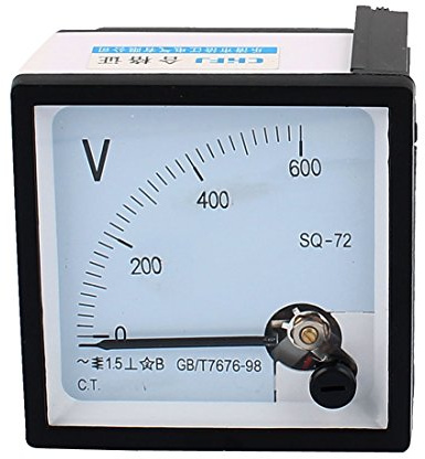 Aexit SQ-72 Pointer AC 0-600V Voltmetro analogico amperometro da pannello 72mm x 72mm ID: 309755