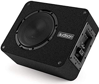Audison APBX 8 AS2 – Subwoofer Activo de 200 mm en Caja sellada con Amplificador Clase D Integrado, Control Remoto de Graves y 500 W Pico