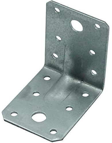 SC-Normteile | Winkelverbinder mit Sicke - 70 x 70 x 55 mm - 50 Stück - Feuerverzinkt - Lochwinkel Rippe Steg - Made in Germany