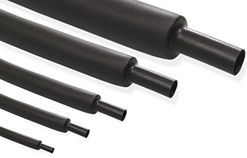 Ricable Custom B216/5 - diametro 16 mm 2:1-5 metri Guaina Termorestringente Nero