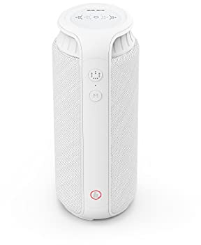 Hama Bluetooth Lautsprecher Pipe 2.0 spritzwassergeschützt (Tragbare Bluetooth Box mit Touch Panel, Musikbox wassergeschützt nach IPX4, 24 W, Aux, 12 h Spielzeit, True Wireless Stereo) weiß