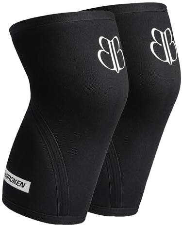 Banbroken | Rodilleras de Neopreno Pro WL | Cross Training y Powerlifting | Material Premium | Levantamiento de pesas | Extra largas | 30 cm | 7 mm | XL | 2 uds | Negro