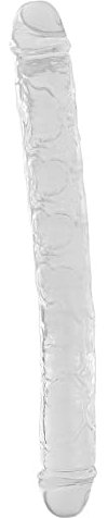 Transparent Doppeldildo,34cm Soft Jelly Dildo Sexspielzeug für Frauen, Lesbisch Männer Homosexuelle