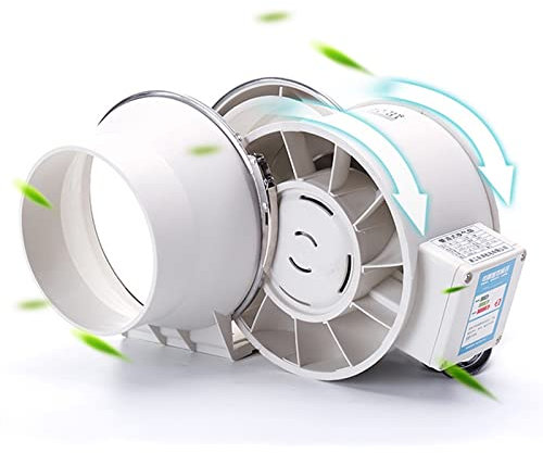 JIONET Inline Duct Fan, 6/8 Ventilation Extractor Fan with 2-speed regulation Super Quiet Exhaust Fan for Bathroom, Office, Hotel, Hydroponic (Color : 6 Inch, Size : 2 Gear)