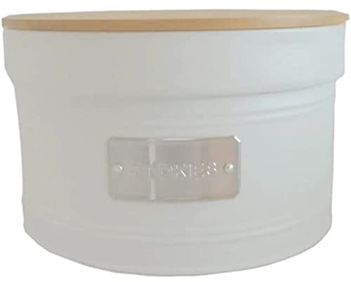 ABGRC Boîte à Pain en métal, Support à Pain Rond Multifonctionnel pour la décoration de Petit-déjeuner de collations Alimentaires, Corbeille à Pain Blanche avec Couvercle