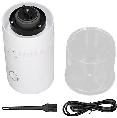 Topyond Moulin à Grains De Café électrique Charge USB Charge USB pour la Cuisine à Domicile Petit Moulin à Grains De Café Portable sans Fil pour Grain Herbe épice 110V(Blanc)