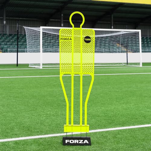 FORZA Sagome Calcio da 183 cm Elite HD - Manichini da Calcio Altamente Resistenti | 6X Colori | Confezioni da 1 o 3 | per Allenamenti (Giallo Fluorescente, Pacco da 3 - con Basi)