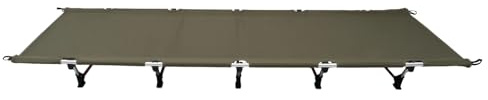 KEESUNG Faltendes Zelt Camping Cot Bett, Campingbett Feldbett Klappbar Tragbares Schlafbett Leicht Campingliege Max Load-baring Capacity 150kg für Reisen Drinnen Draußen Strand und Garten, Militärgrün