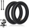mizikuu 2 PCS Cámaras de Aire Reforzada 12 Pulgadas, 12 1/2 x2 1/4 Cámaras Rueda para Bicicletas Neumáticos Interiores de Scooter con Válvula de 45°con 2 Palo de Neumático
