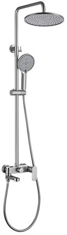 BiaoTeng Duschbrause Set Regendusche, Höhenverstellbar, Handbrause mit 3 Modi, Badewannen- & Duschsysteme Duschgarnitur Set Mit Handbrause Duschsysteme grau