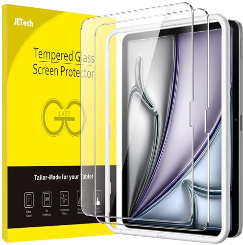 JETech Schutzfolie für iPad Air 13 M4/M3/M2, 2 Stück | Für 2026/2025/2024 Modell, 9H Gehärtetes Glas Displayschutz, HD Klar, Kratzschutz, Einfache Installationshilfe