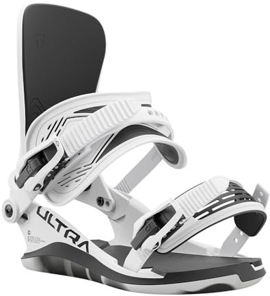 Union Ultra - Fijaciones de snowboard para hombre, color blanco, talla M