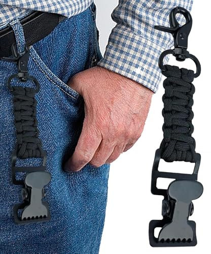 Generisch Arbeitshandschuhhalterband, Fäustlingshalterclip | Fäustling-Clip-Halter - Geflochtener Paracord-Handschuh-Clip-Halter aus robustem Metall für Wandern, Camping, Outdoor-Aktivitäten