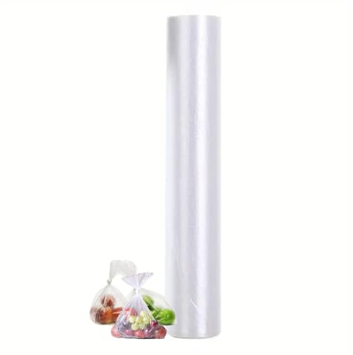 45 Large Food Bags on a roll (Extra Large size 12 x15.5 inches) | Strong Freezer Bags for Home & Commercial Use, Poly Food & Sandwich bags for All Your Food Storage Needs
