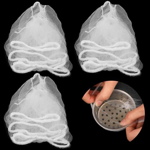 300 Pcs Sink Strainer Bag Net Disposable Sink Trash Mesh Bag Sink Net Strainer Filter Bags Kitchen Sink Strainer Mesh Bag for Kitchen and Bathroom Sink Drain Collecting Kitchen Food Leftover