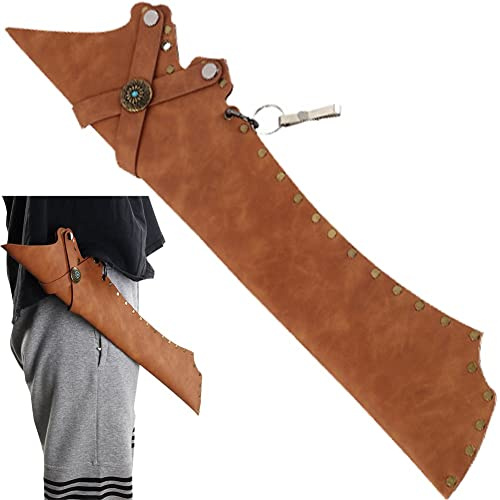 Zghhc Archery Leather Arrow Quiver for Lh/rh Hold Arrows Buckle Adjust Quiver Inclination Arrow Case Arrows Shooting Carry Bag
